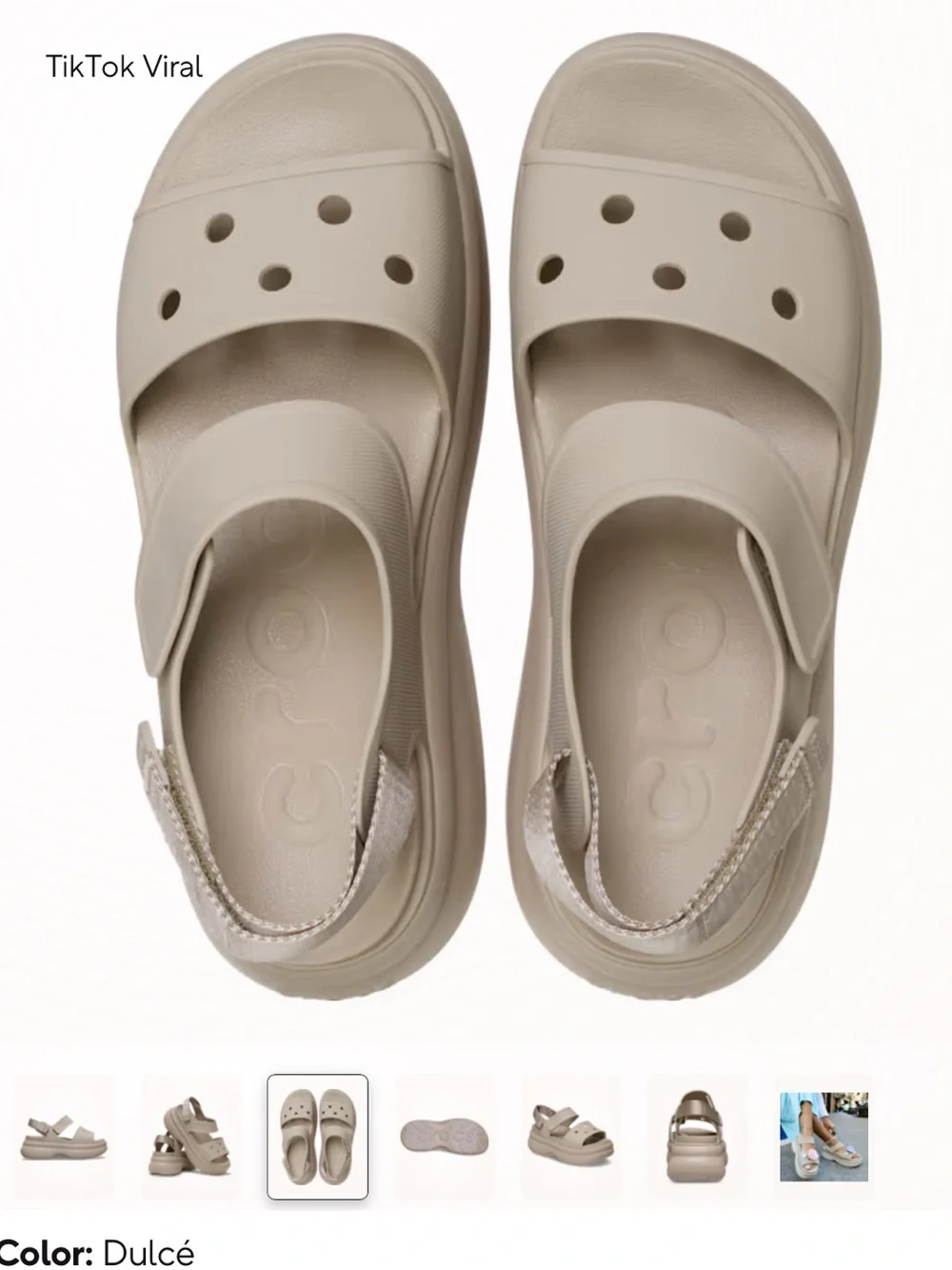 Crocs Soho Y-Strap Sandal Dulce Size 9